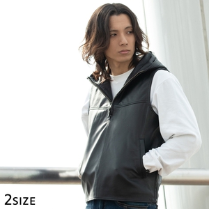 26SJ-7 ノースリーブレザーパーカー