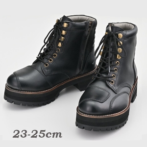 DS-001+ ダービーライドブーツ 極厚ソール ブラック